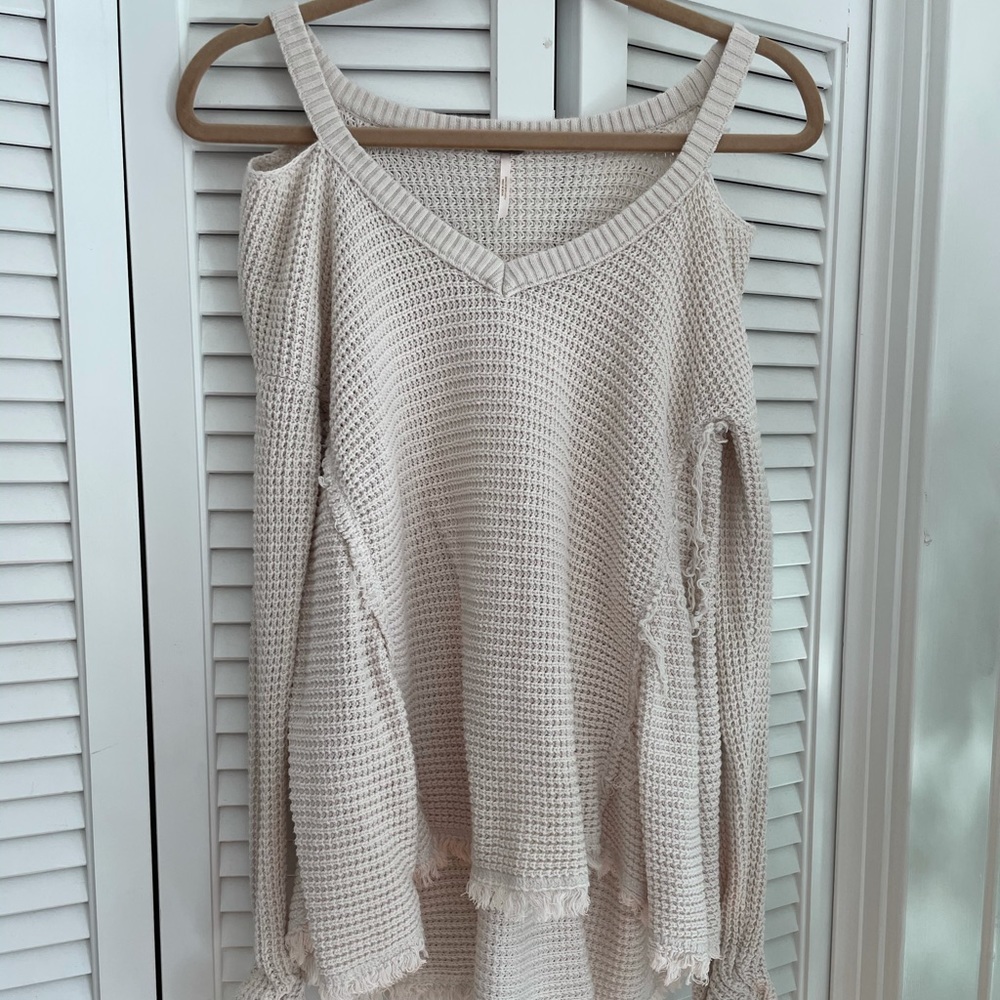 Free People open shoulder sweater